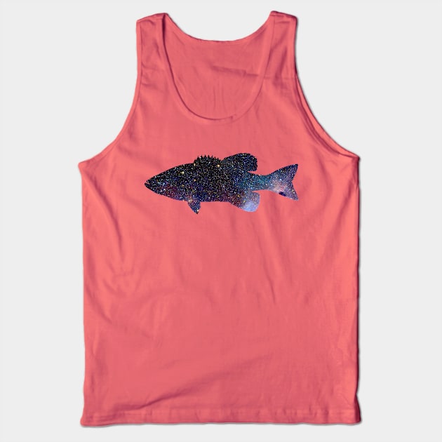 Largemouth Bass - Stars Tank Top by  The best hard hat stickers 